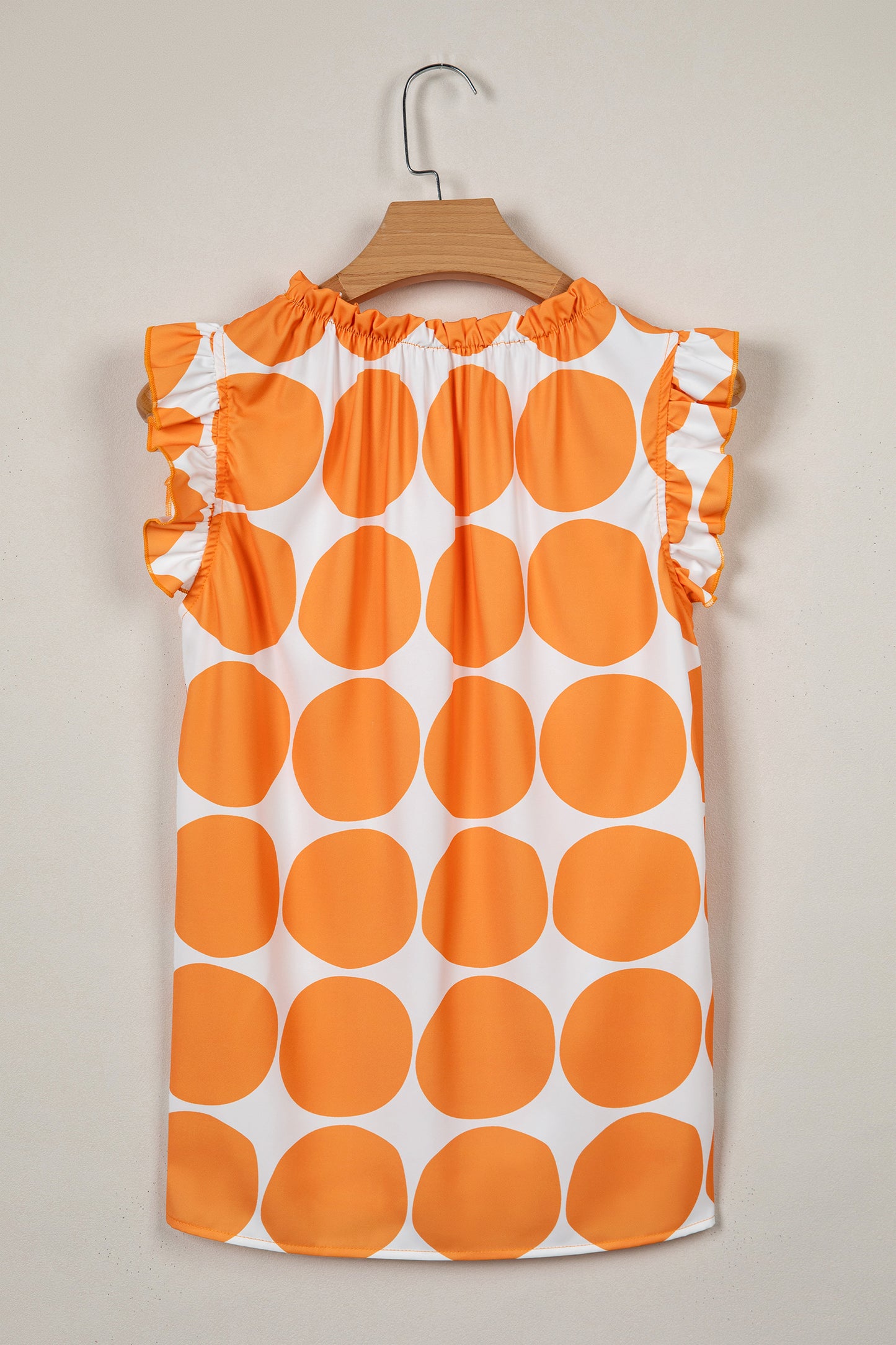 Polka Dot Ruffle Sleeve Blouse – Feminine Everyday Statement Top