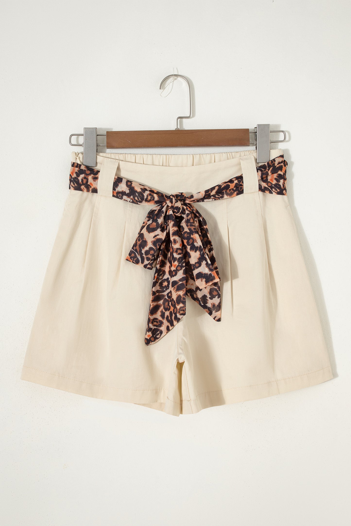 Leopard Tie Pleated Shorts – Casual Boutique Summer Bottoms