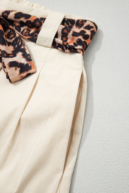 Leopard Tie Pleated Shorts – Casual Boutique Summer Bottoms