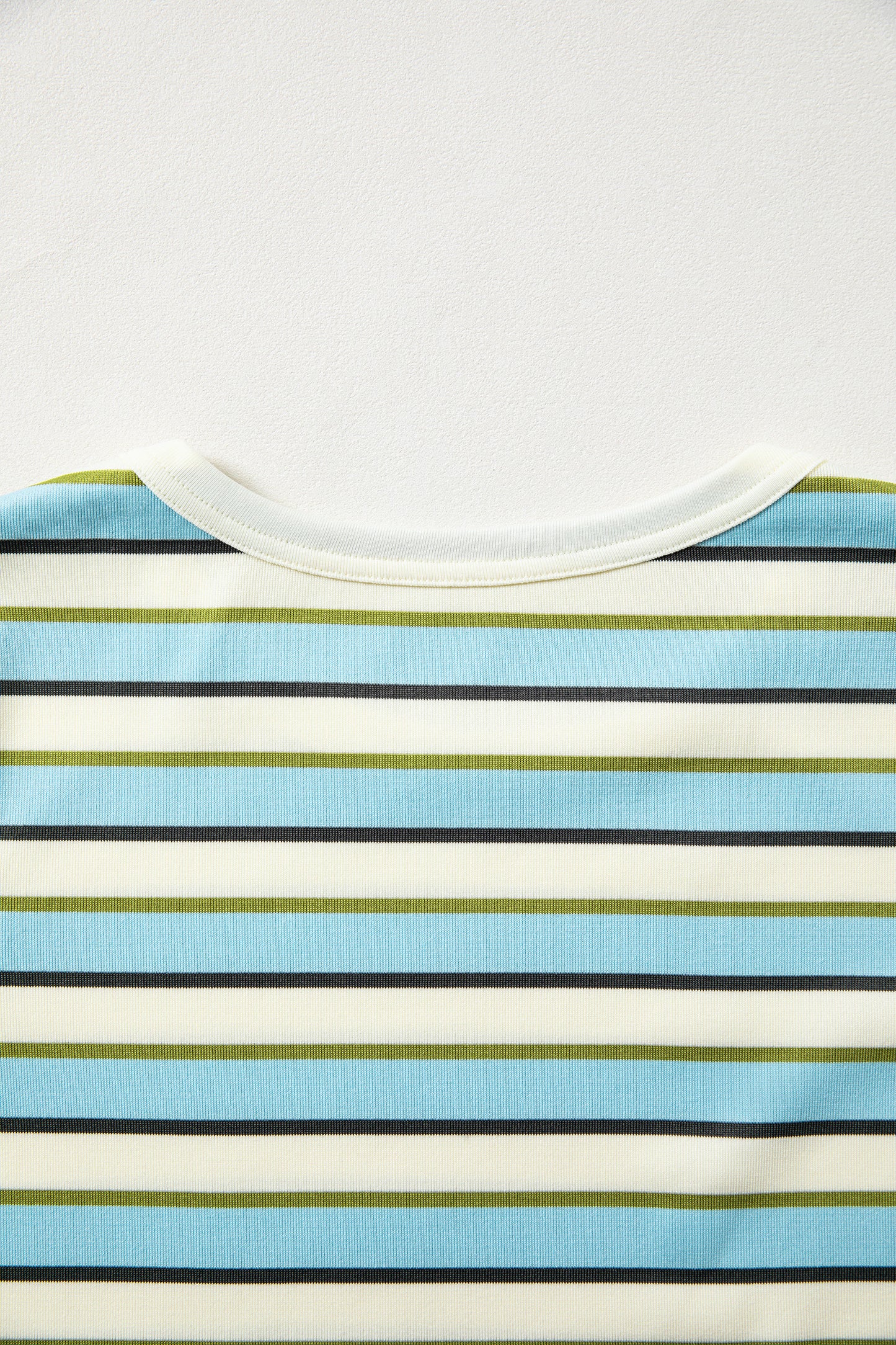 Multicolor Striped Long Sleeve Top – Casual Crew Neck Everyday Shirt