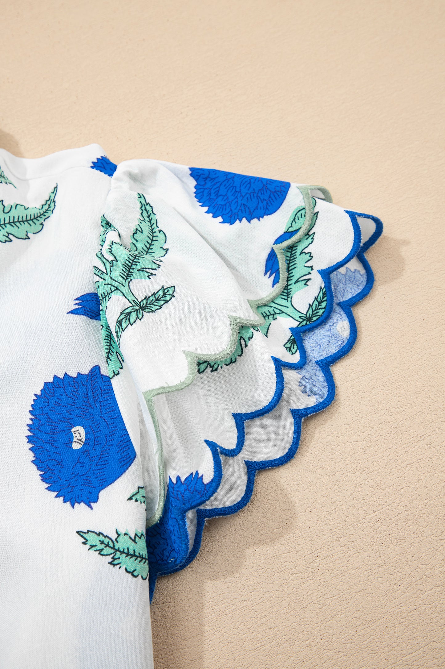 Scallop Embroidered Blouse – Lightweight Textured Feminine Top