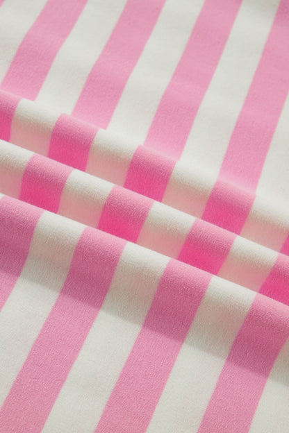Striped Flutter Sleeve Collared Blouse – Casual Everyday Boutique Top