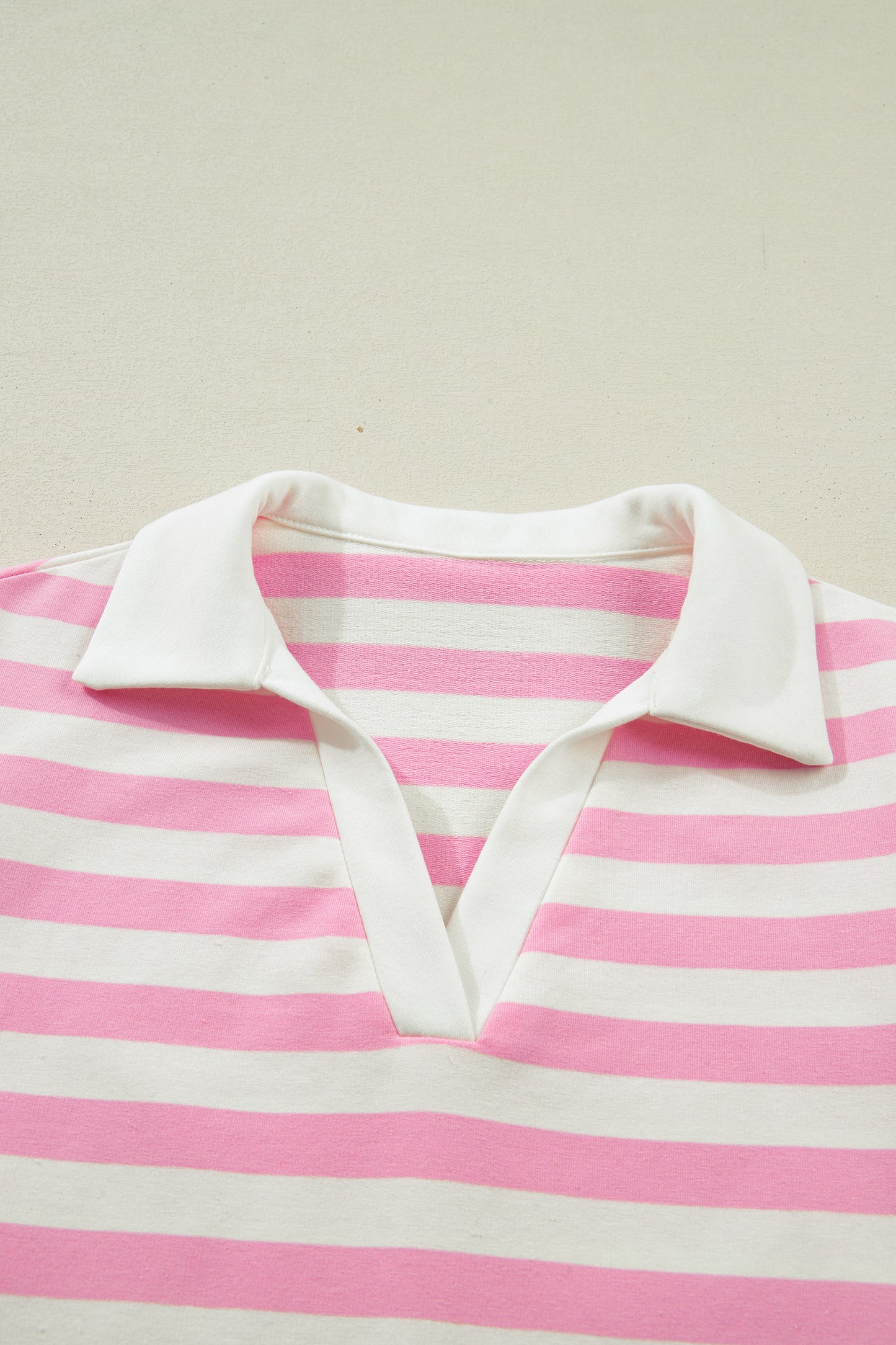 Striped Flutter Sleeve Collared Blouse – Casual Everyday Boutique Top