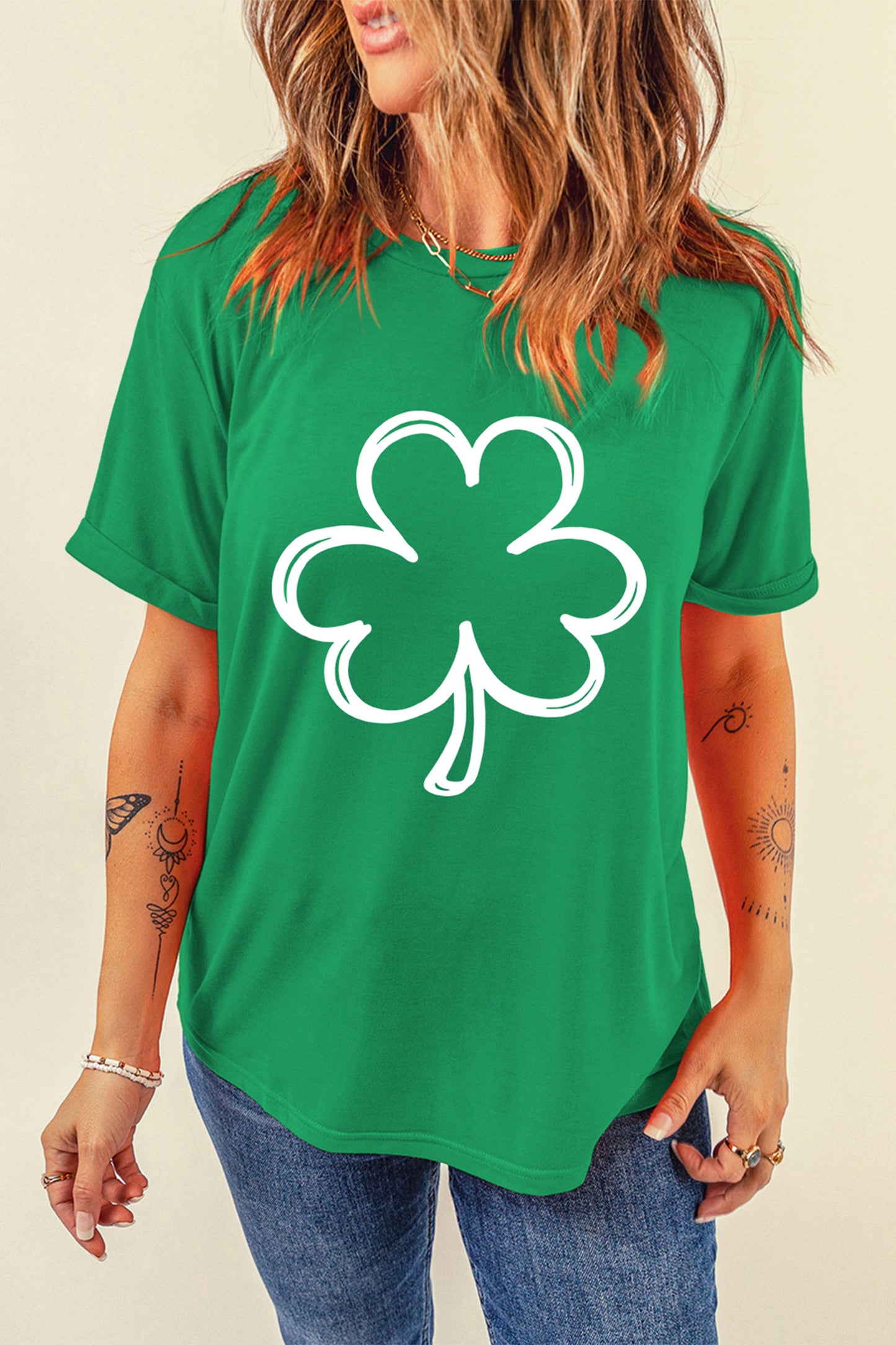 Lucky Shamrock Tee – Bright Green St. Patrick’s Day Casual Top