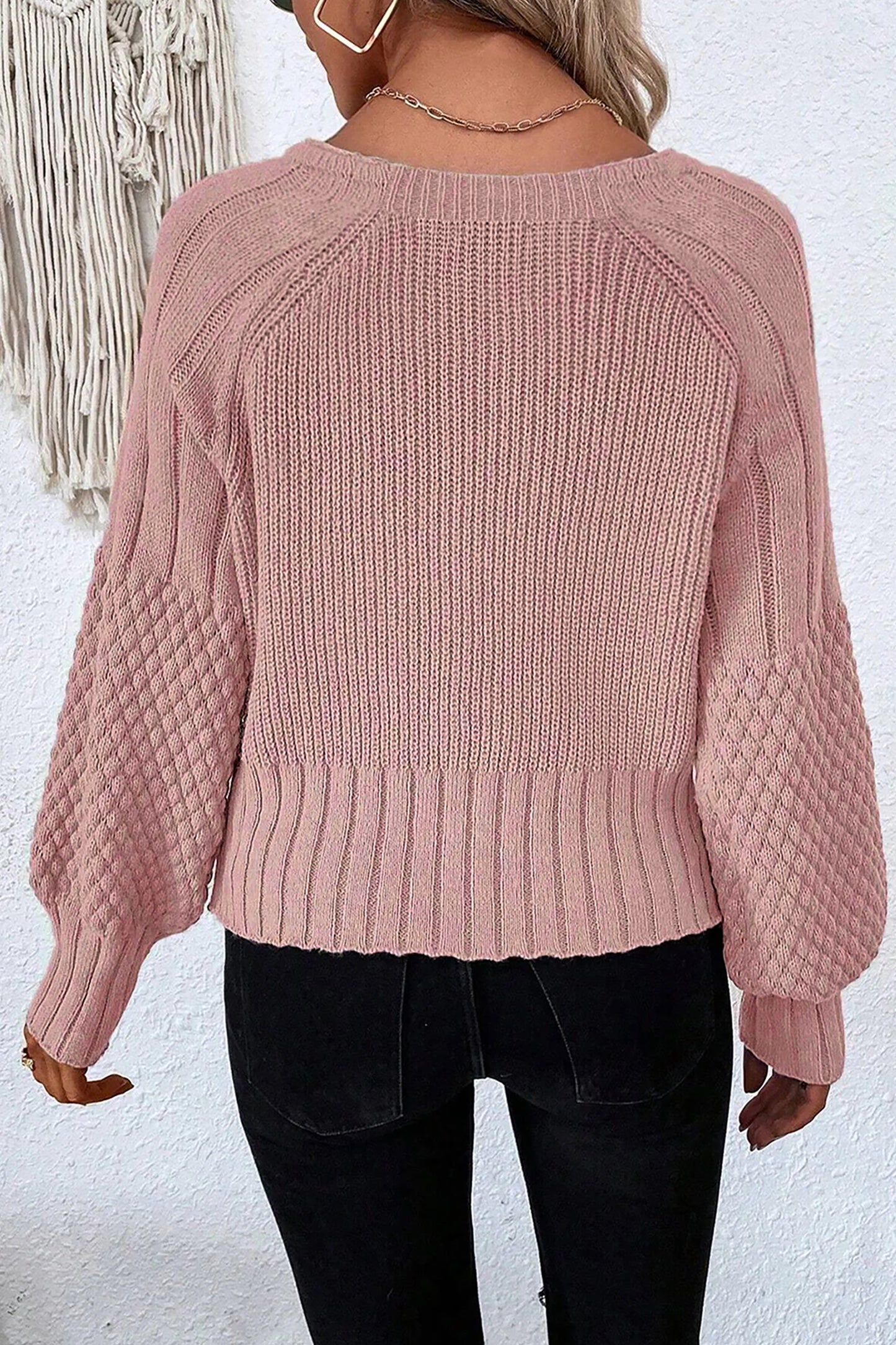 Ribbed Button Knit Cardigan
