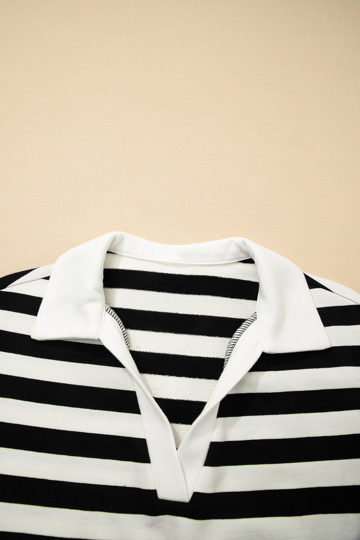 Striped Flutter Sleeve Collared Blouse – Casual Everyday Boutique Top
