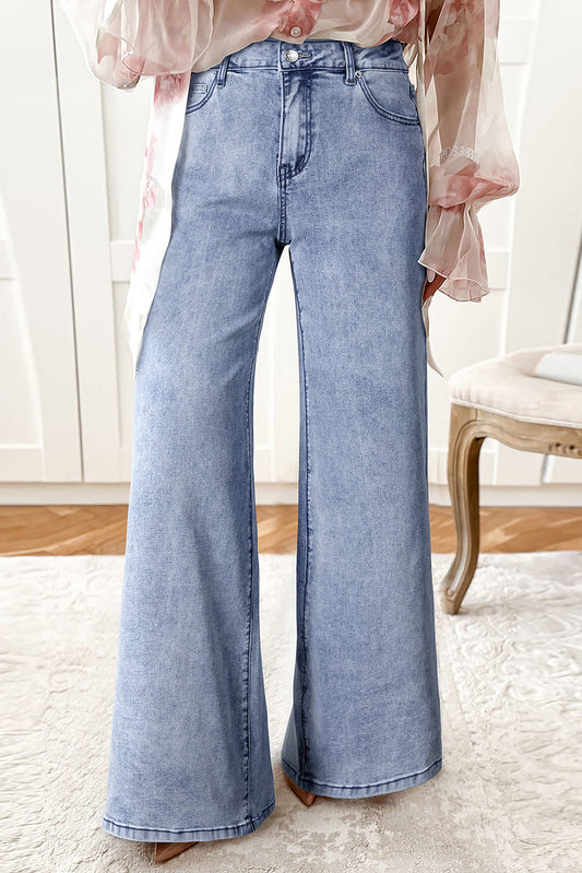 Beau Blue High Waist Bell Bottom Jeans