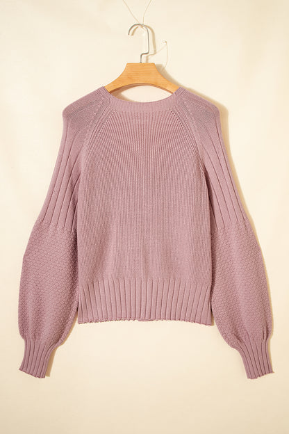 Ribbed Button Knit Cardigan