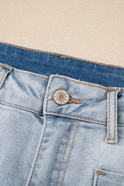 Patch Pocket High Rise Denim Shorts – Casual Everyday Summer Bottoms