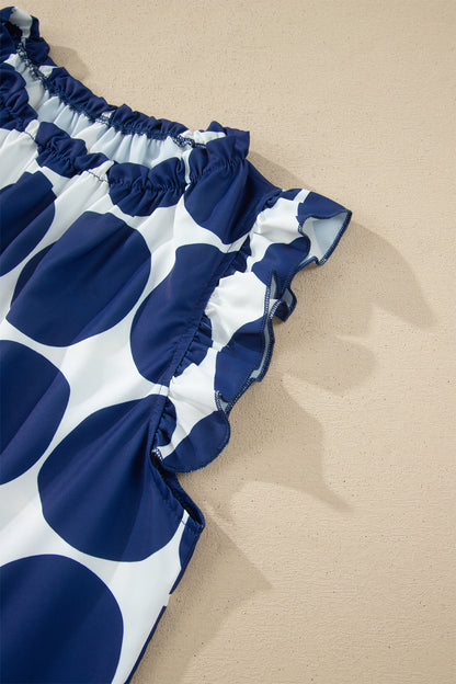 Polka Dot Ruffle Sleeve Blouse – Feminine Everyday Statement Top