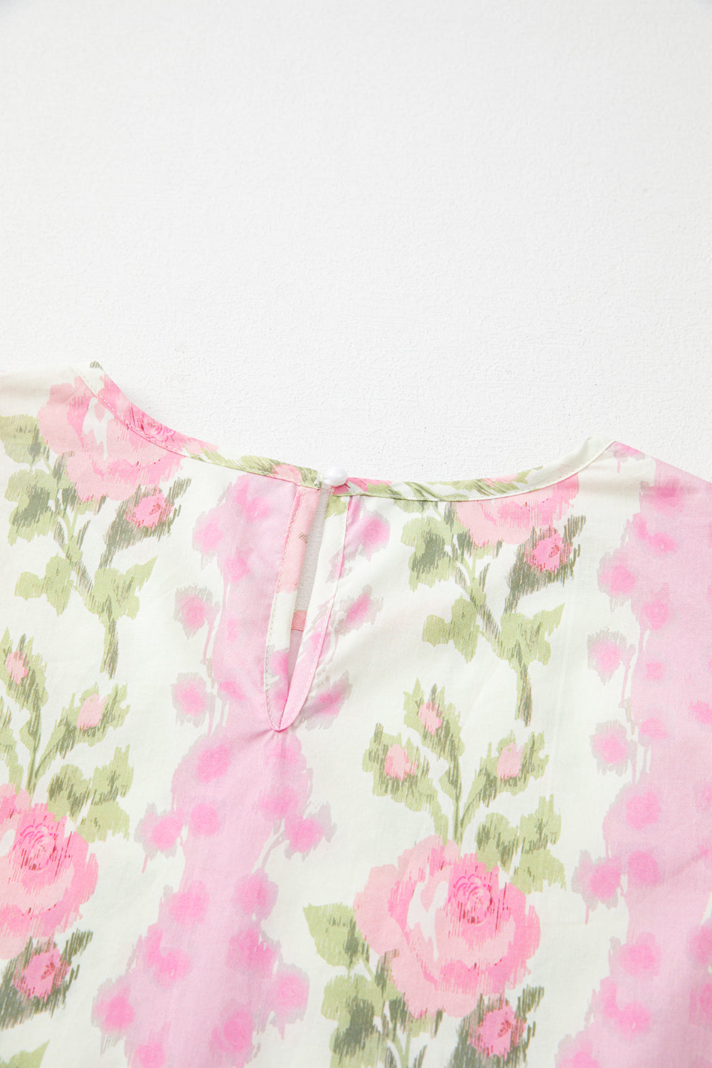 Pink Floral Flutter Sleeve Blouse – Lightweight Feminine Top