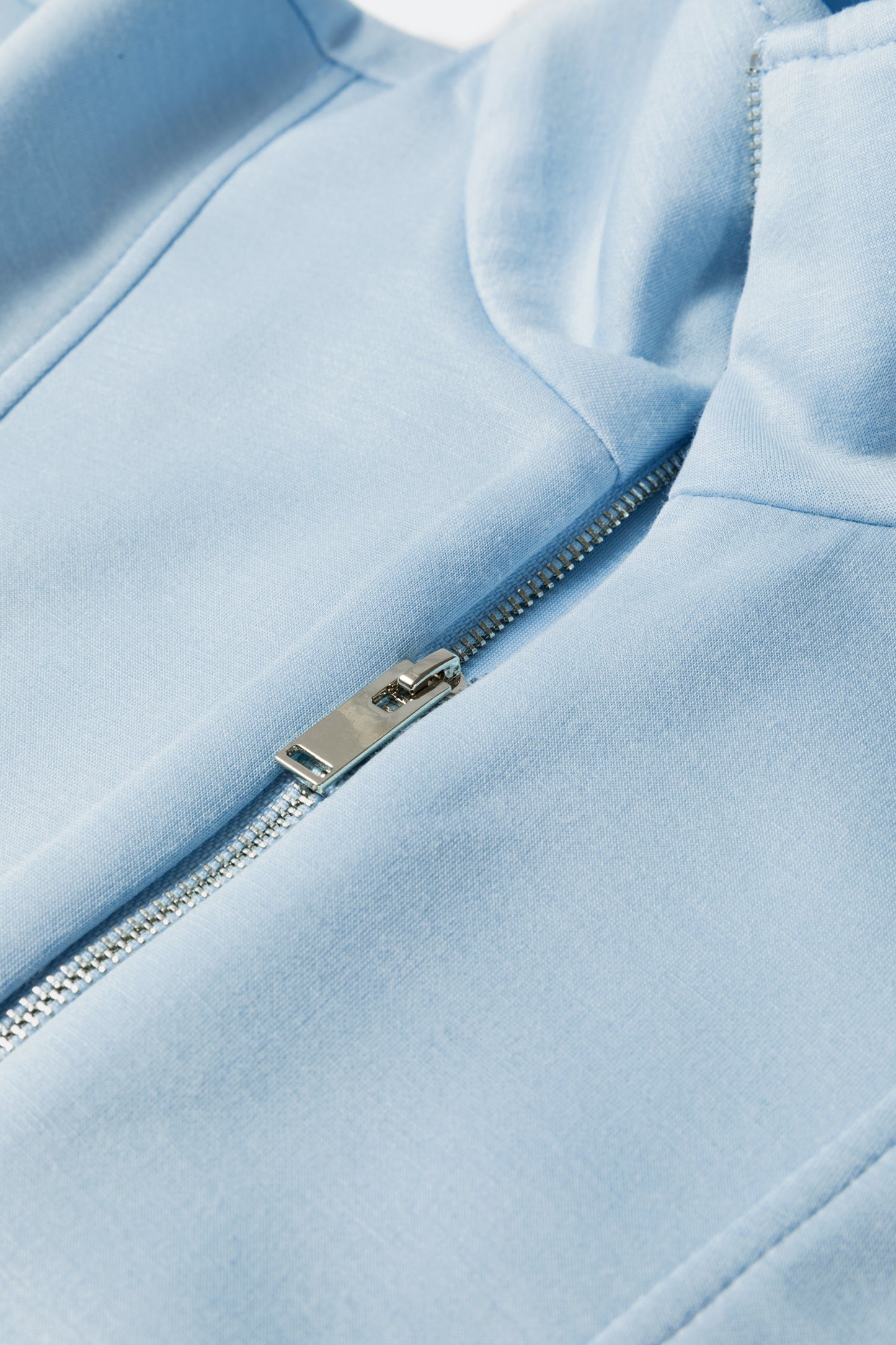 Blue Half-Zip Short Sleeve Sweatshirt Short Set