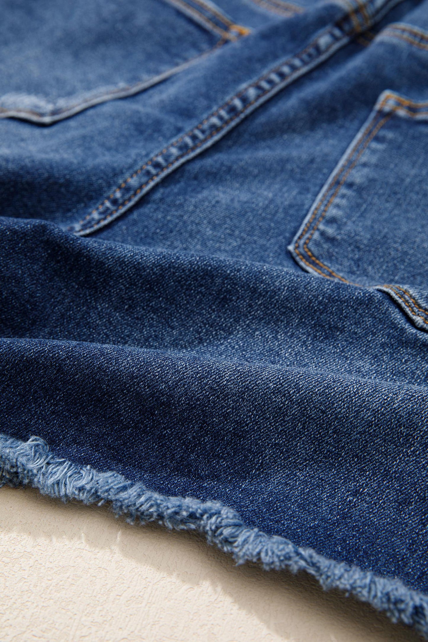 Distressed Frayed Hem Denim Shorts – Casual Everyday Boutique Shorts