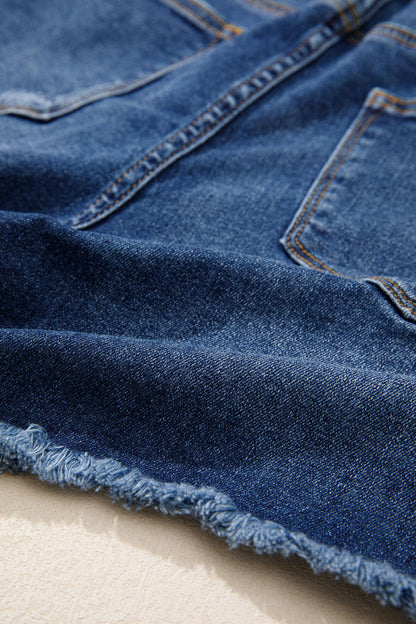 Distressed Frayed Hem Denim Shorts – Casual Everyday Boutique Shorts