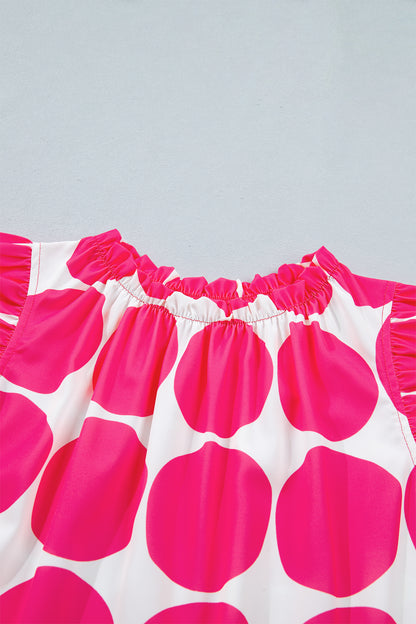 Polka Dot Ruffle Sleeve Blouse – Feminine Everyday Statement Top