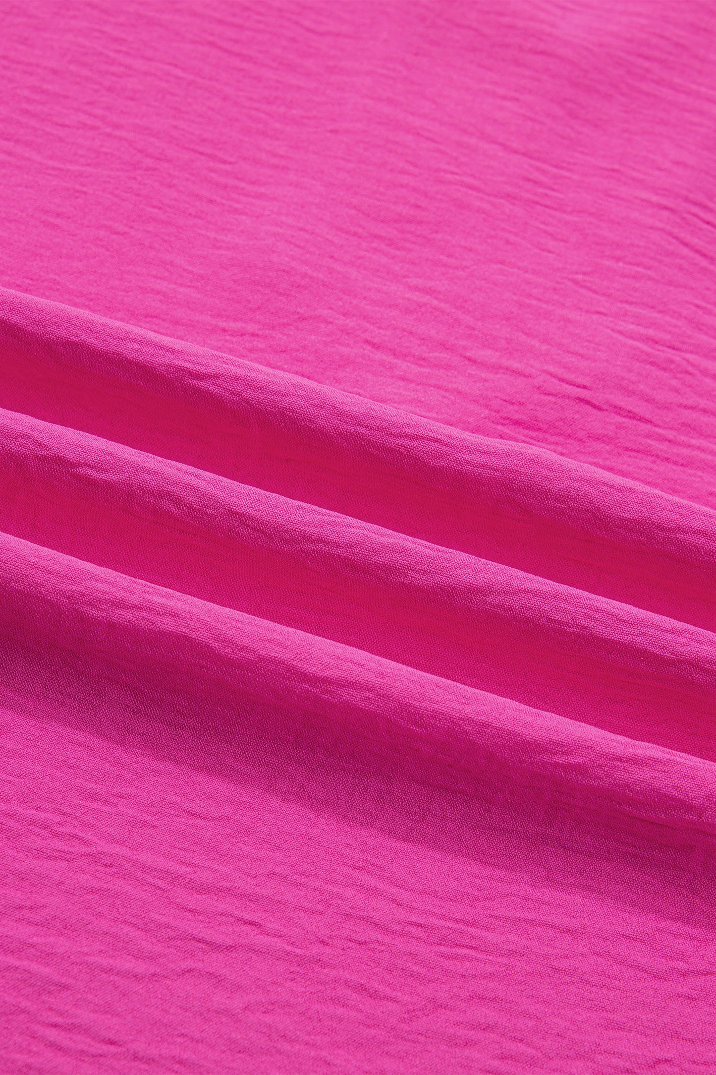 Fuchsia Pink Contrast Trim Split Neck Blouse – Relaxed Everyday Boutique Top