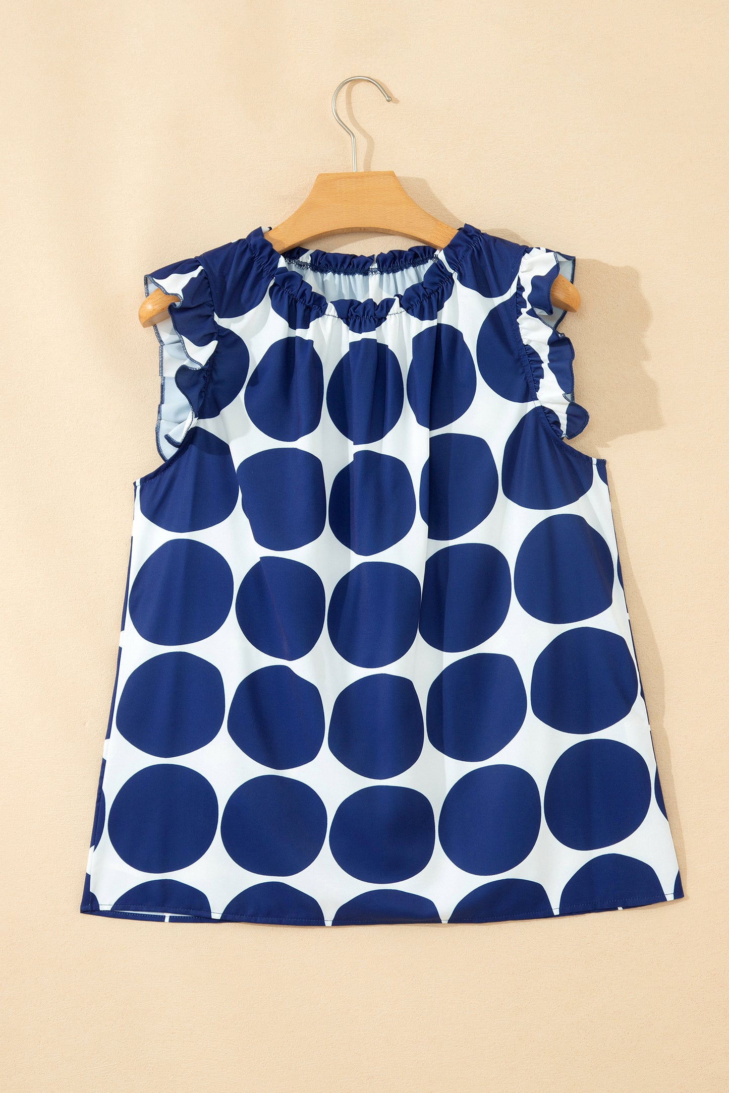 Polka Dot Ruffle Sleeve Blouse – Feminine Everyday Statement Top