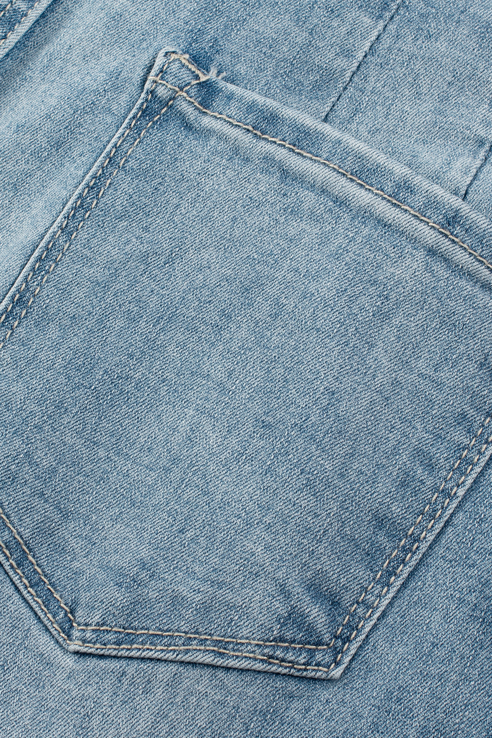 High Waist Button Fly Wide Leg Jeans – Vintage Wash Denim