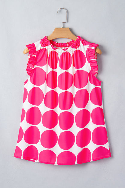 Polka Dot Ruffle Sleeve Blouse – Feminine Everyday Statement Top