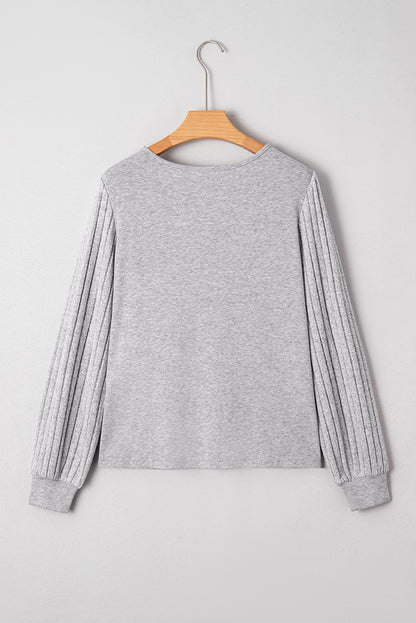 Willow Pleated Sleeve Knit Top