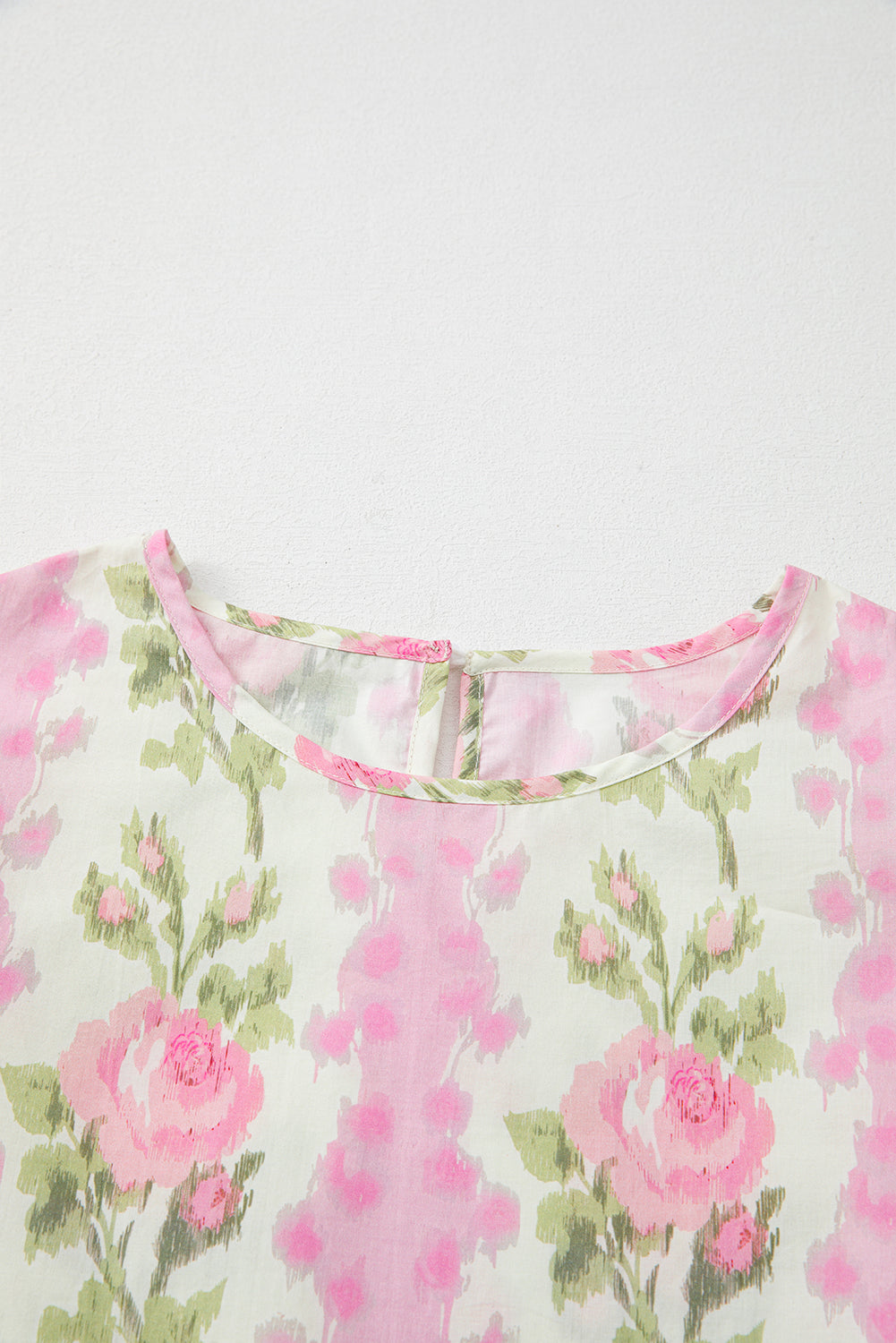 Pink Floral Flutter Sleeve Blouse – Lightweight Feminine Top