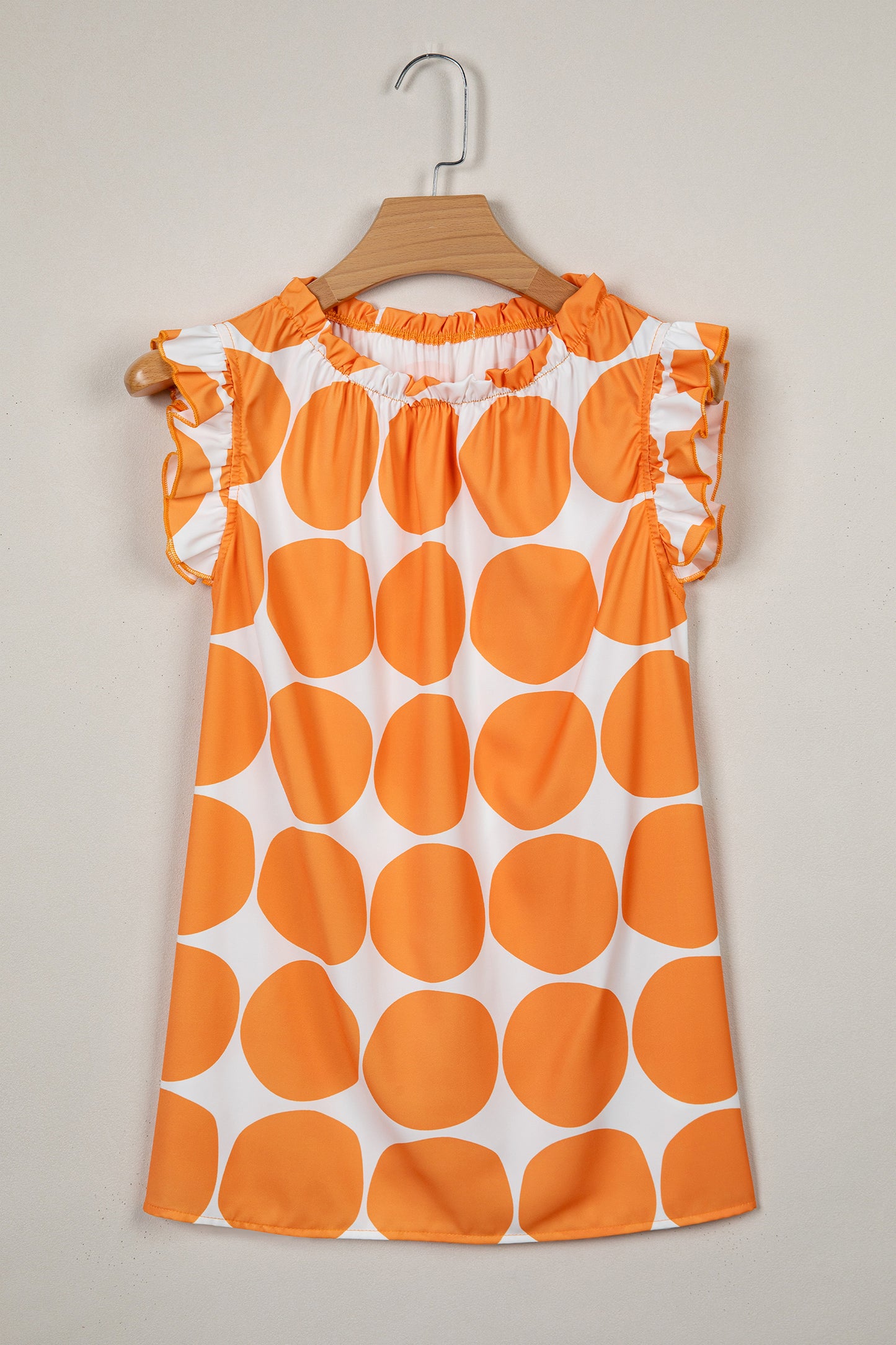 Polka Dot Ruffle Sleeve Blouse – Feminine Everyday Statement Top