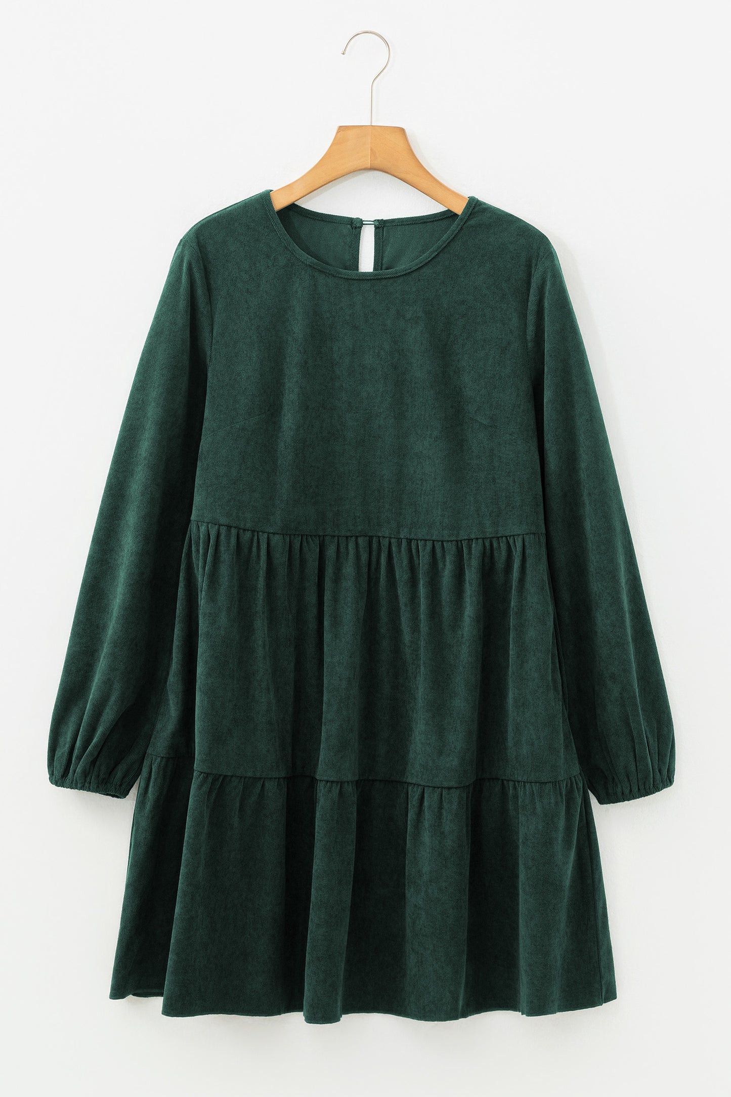 Lantern Sleeve Tiered Mini Dress