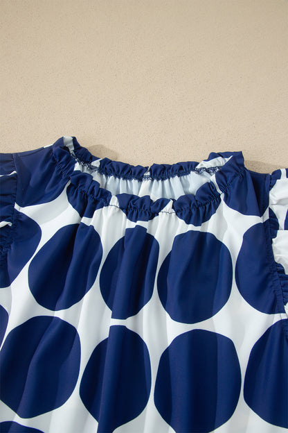Polka Dot Ruffle Sleeve Blouse – Feminine Everyday Statement Top