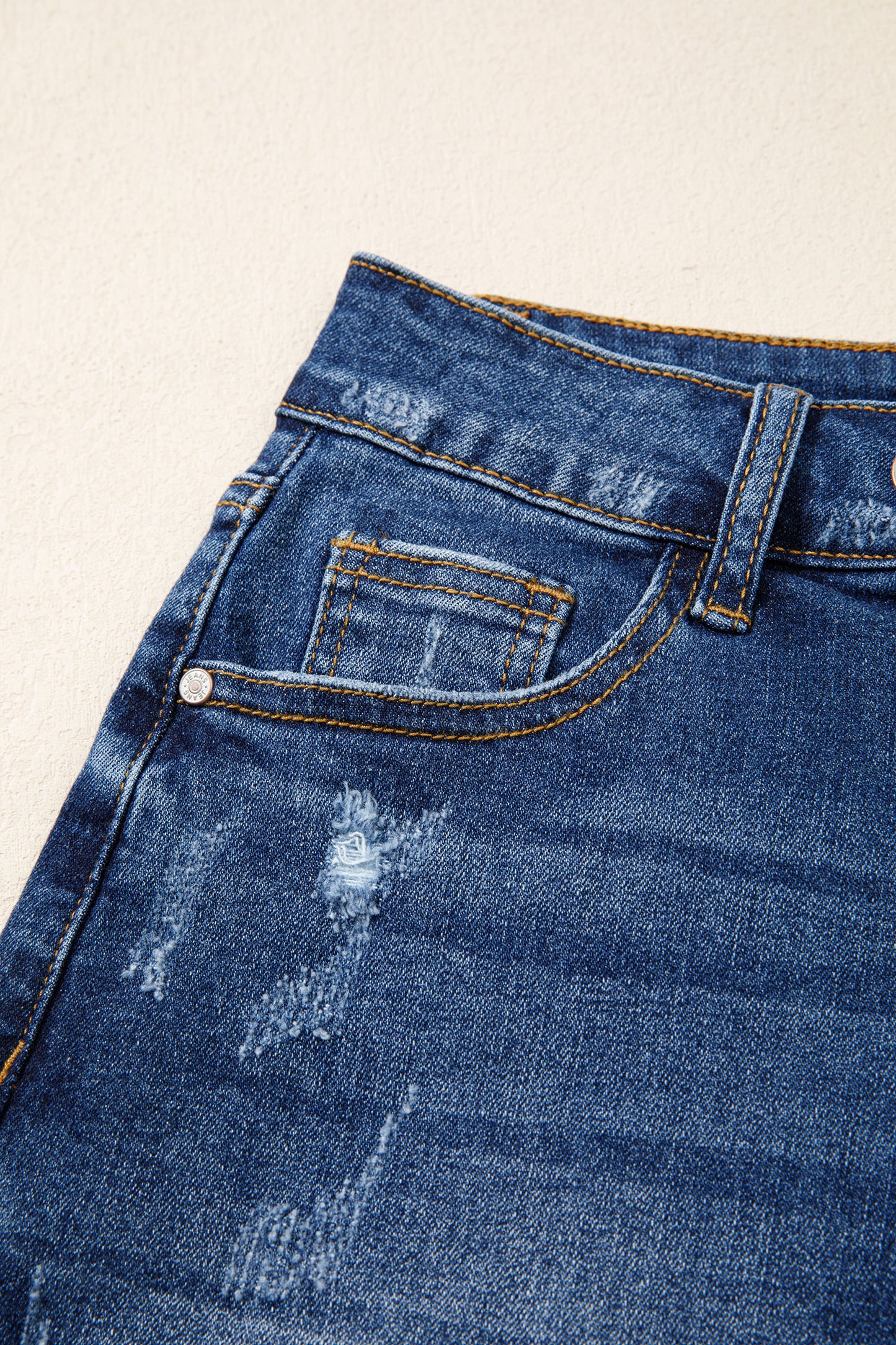 Distressed Frayed Hem Denim Shorts – Casual Everyday Boutique Shorts