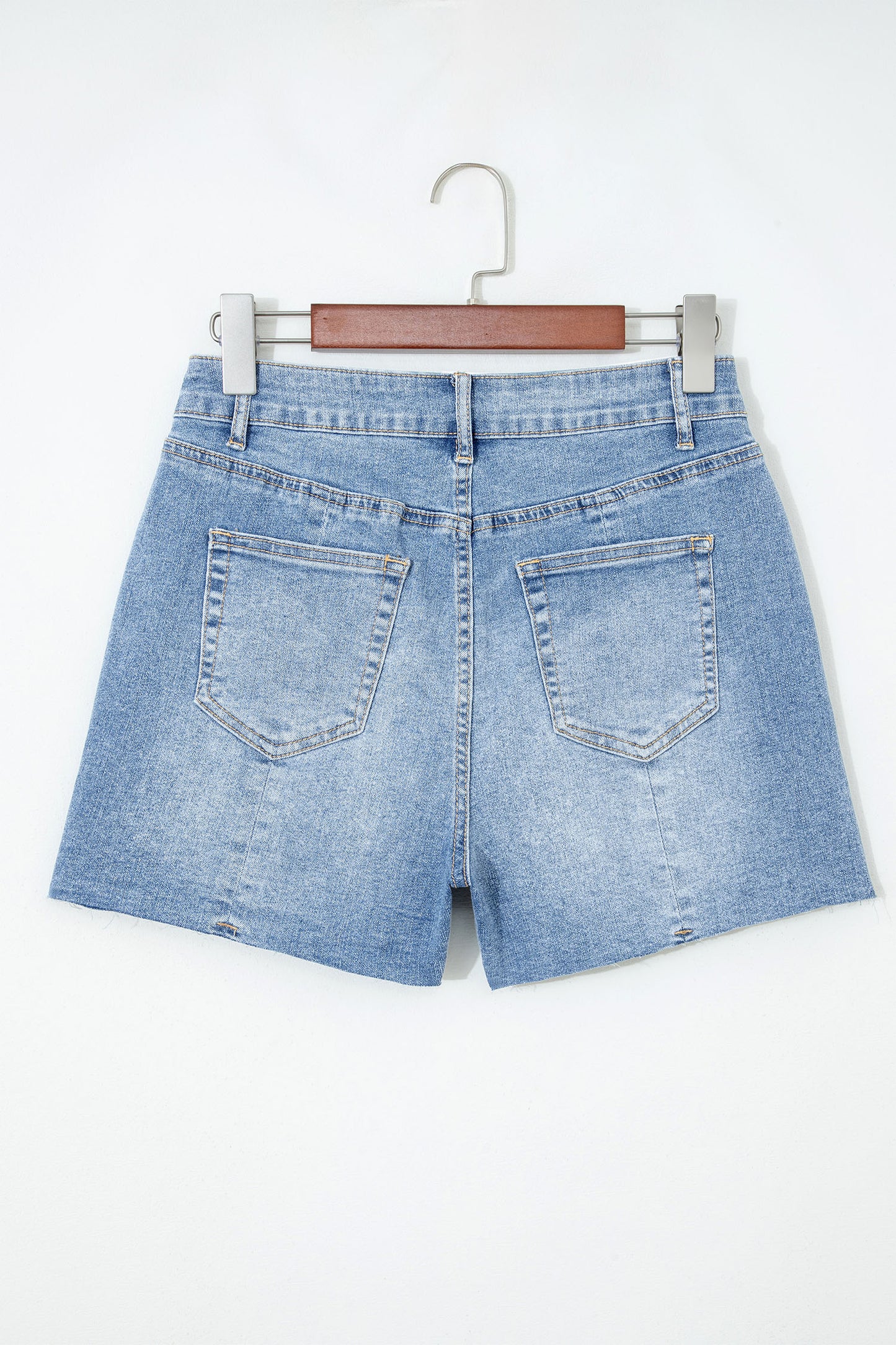 Raw Hem Denim Shorts – Casual High Rise Everyday Summer Bottoms