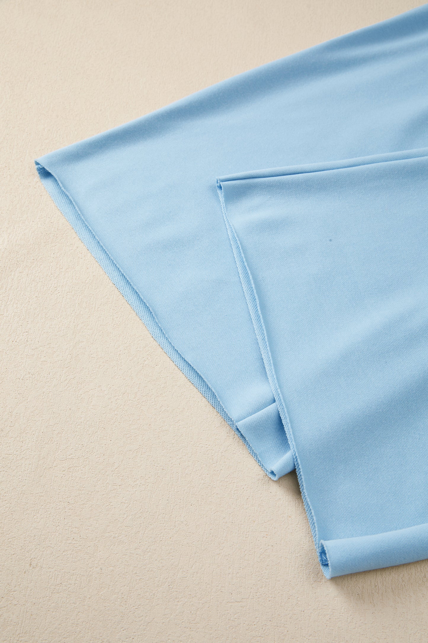 Mist Blue Loose Tee & Wide Leg Pants Set