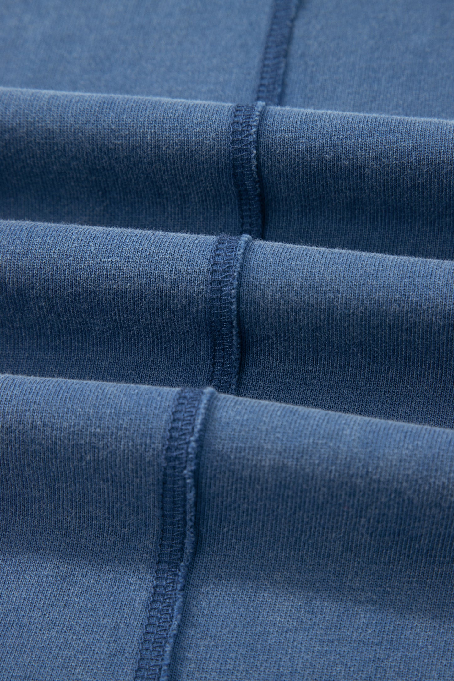 Dusty Blue washed cotton wide leg pants with drawstring waist, oversized patch pockets, and relaxed fit.