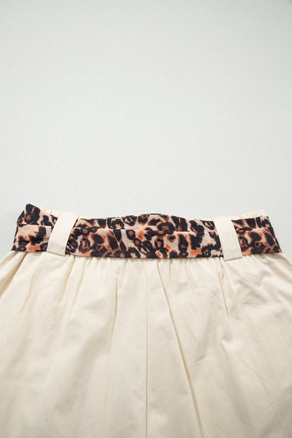 Leopard Tie Pleated Shorts – Casual Boutique Summer Bottoms