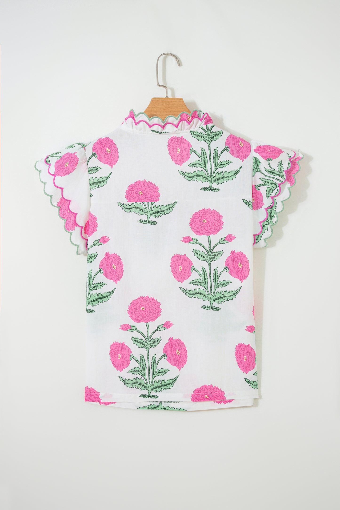 Scallop Embroidered Blouse – Lightweight Textured Feminine Top