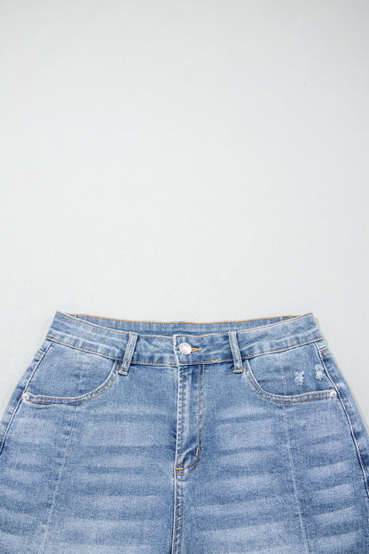Raw Hem Denim Shorts – Casual High Rise Everyday Summer Bottoms