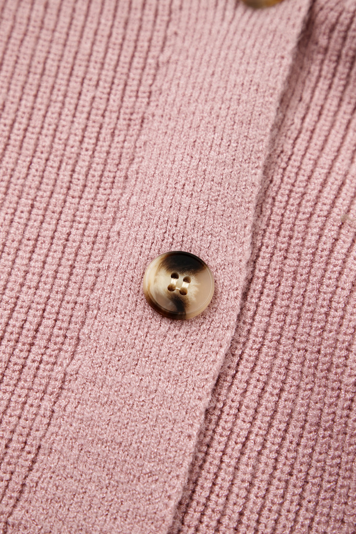 Ribbed Button Knit Cardigan