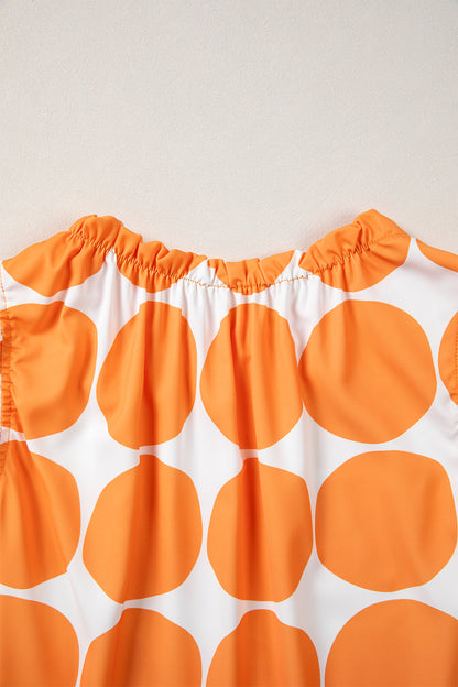 Polka Dot Ruffle Sleeve Blouse – Feminine Everyday Statement Top