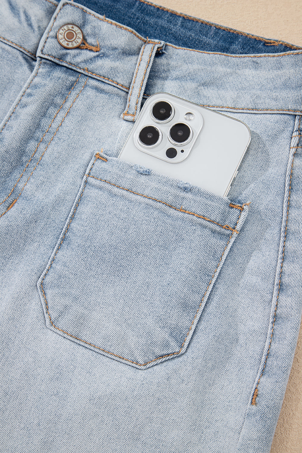 Patch Pocket High Rise Denim Shorts – Casual Everyday Summer Bottoms
