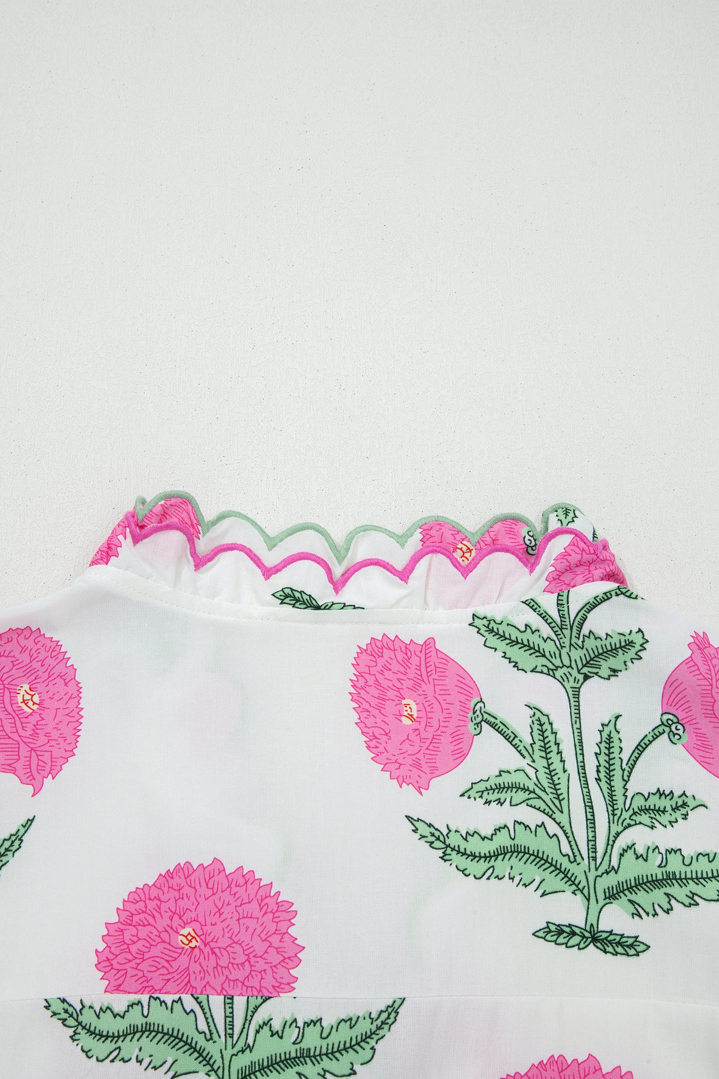 Scallop Embroidered Blouse – Lightweight Textured Feminine Top