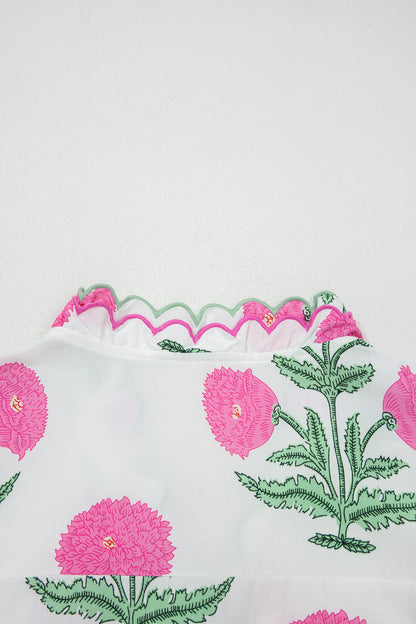 Scallop Embroidered Blouse – Lightweight Textured Feminine Top