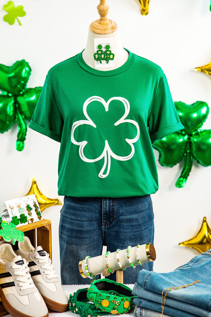 Lucky Shamrock Tee – Bright Green St. Patrick’s Day Casual Top