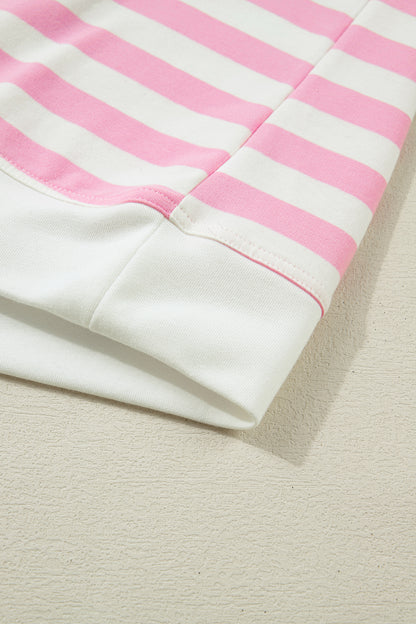 Striped Flutter Sleeve Collared Blouse – Casual Everyday Boutique Top
