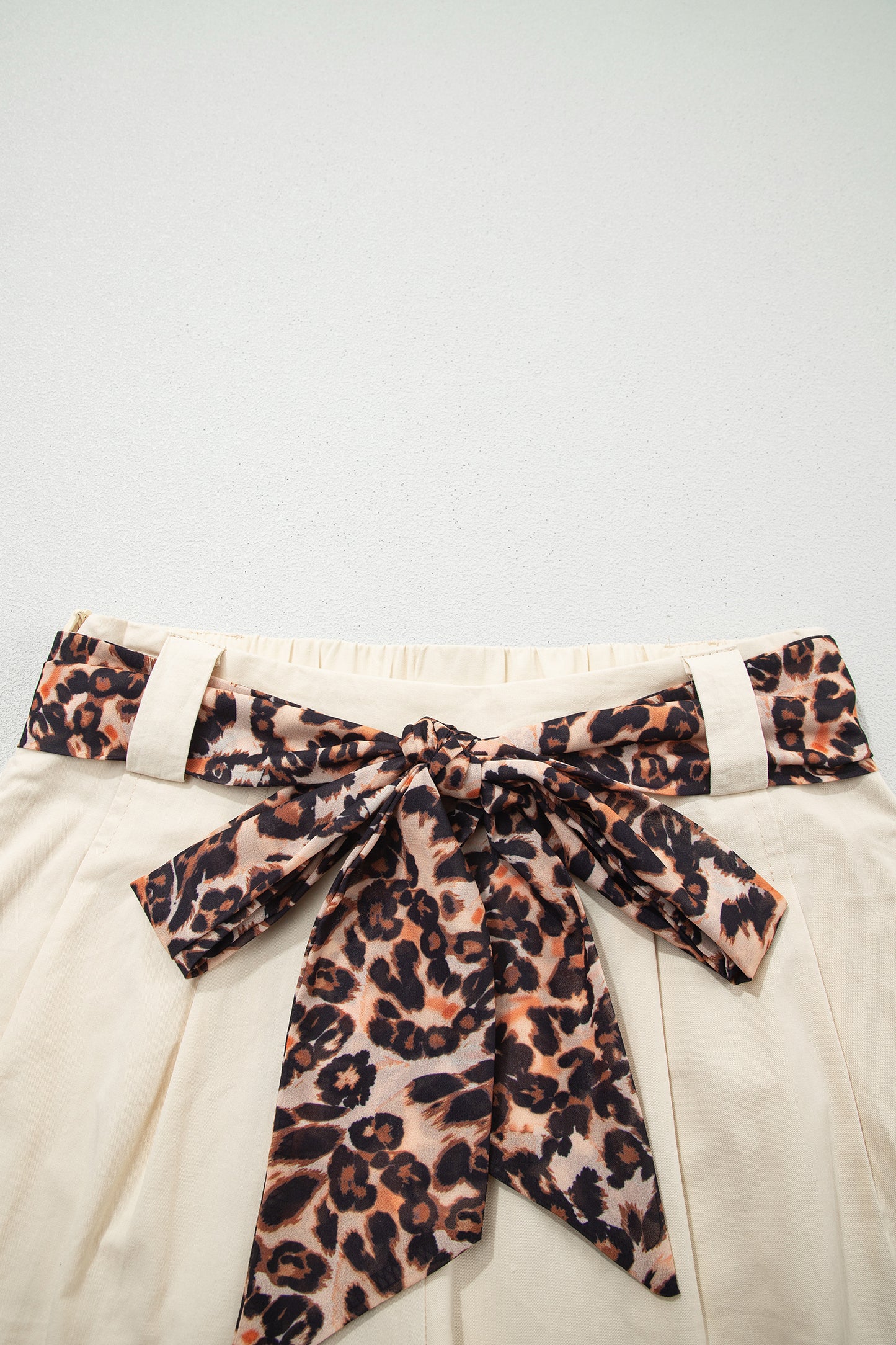 Leopard Tie Pleated Shorts – Casual Boutique Summer Bottoms