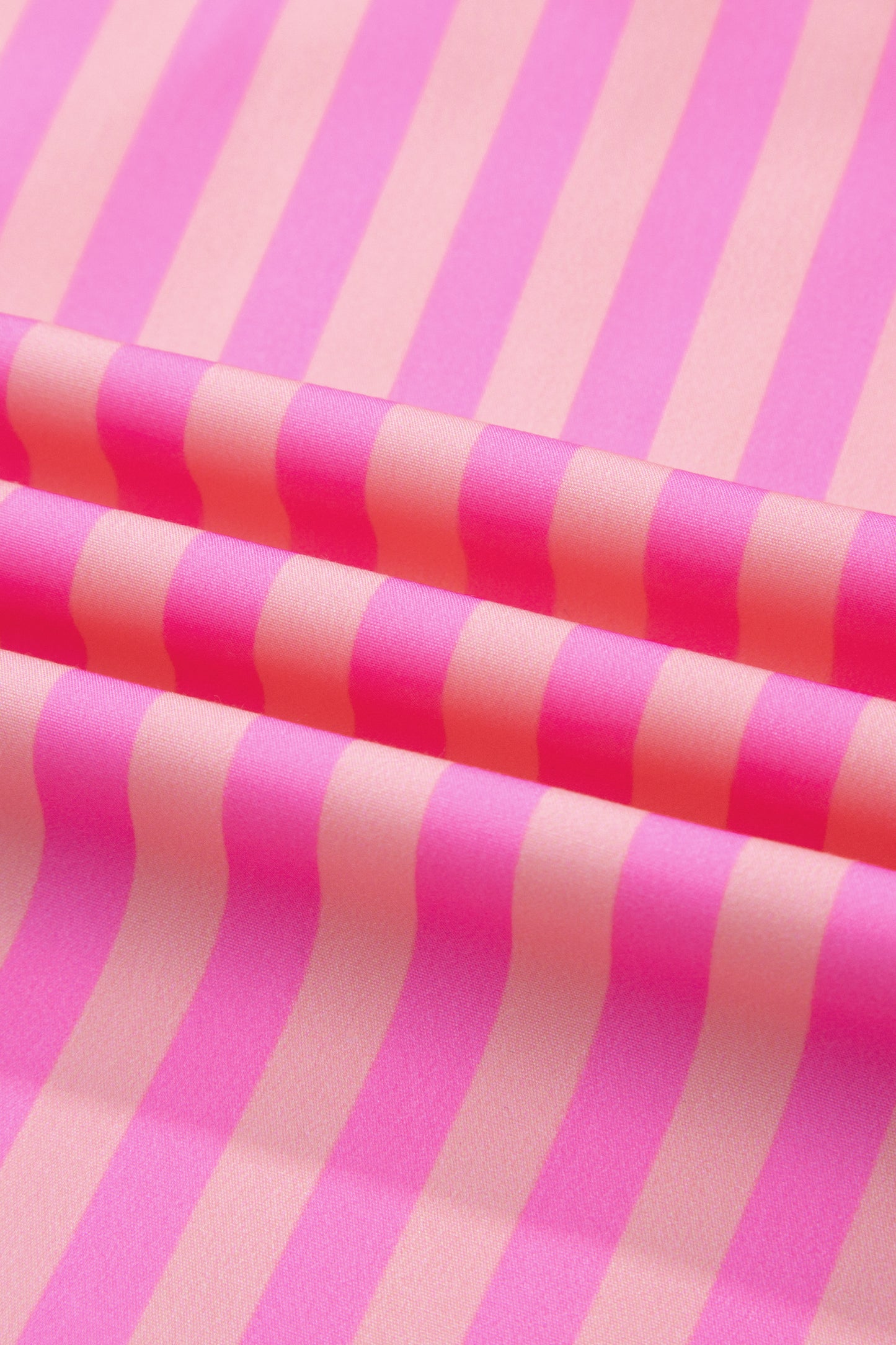 Bright Pink Striped Ruffle Sleeve Blouse – Casual Summer Top