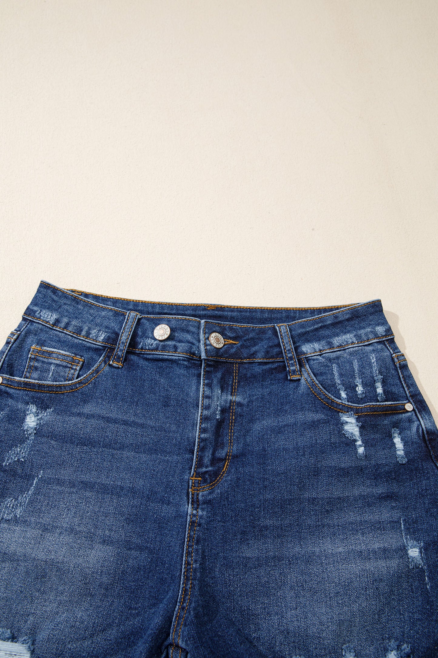 Distressed Frayed Hem Denim Shorts – Casual Everyday Boutique Shorts