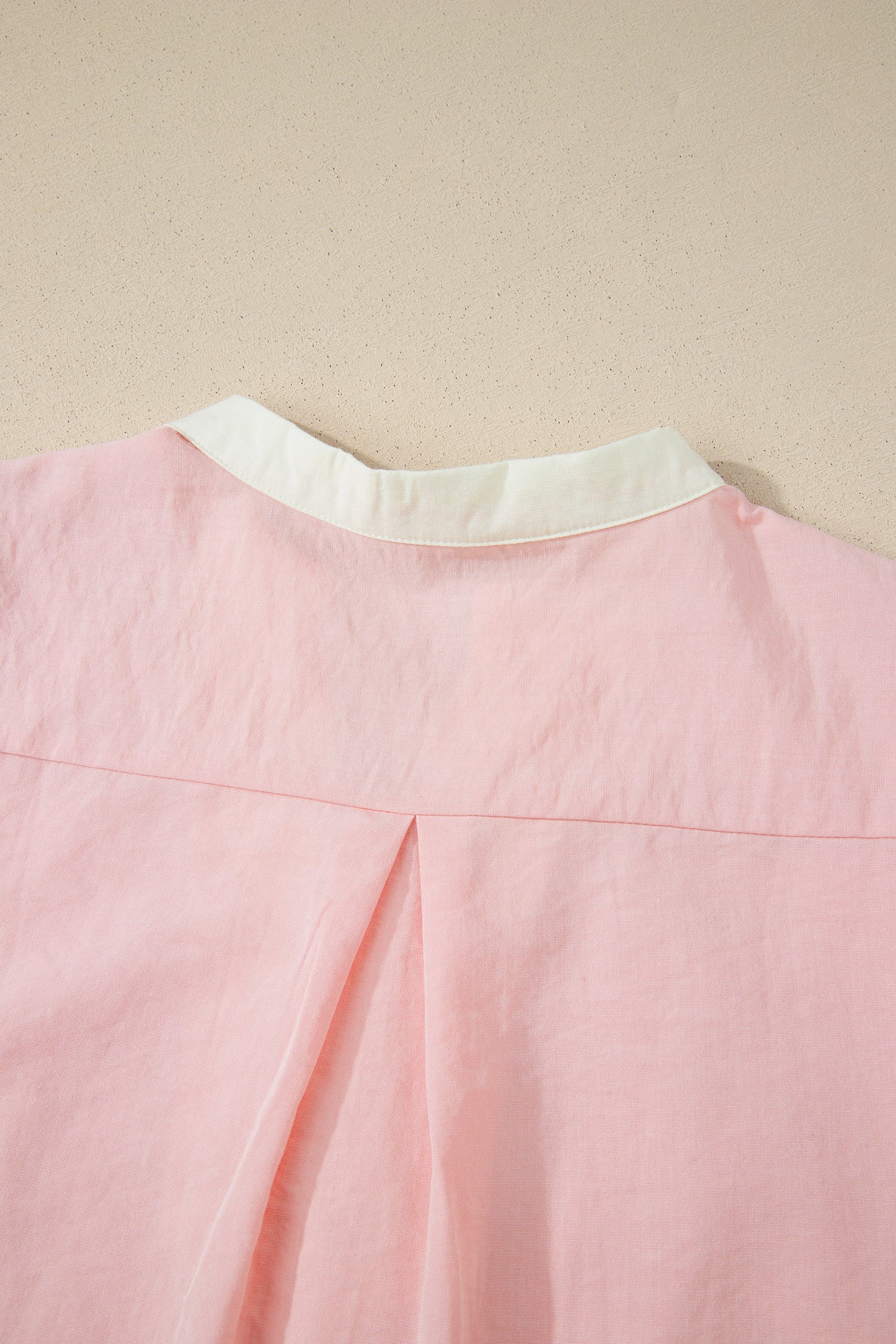 Puff Sleeve Mini Dress with Color block Scallop Trim