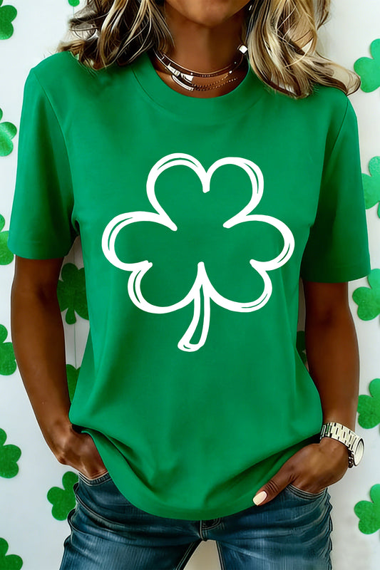 Lucky Shamrock Tee – Bright Green St. Patrick’s Day Casual Top