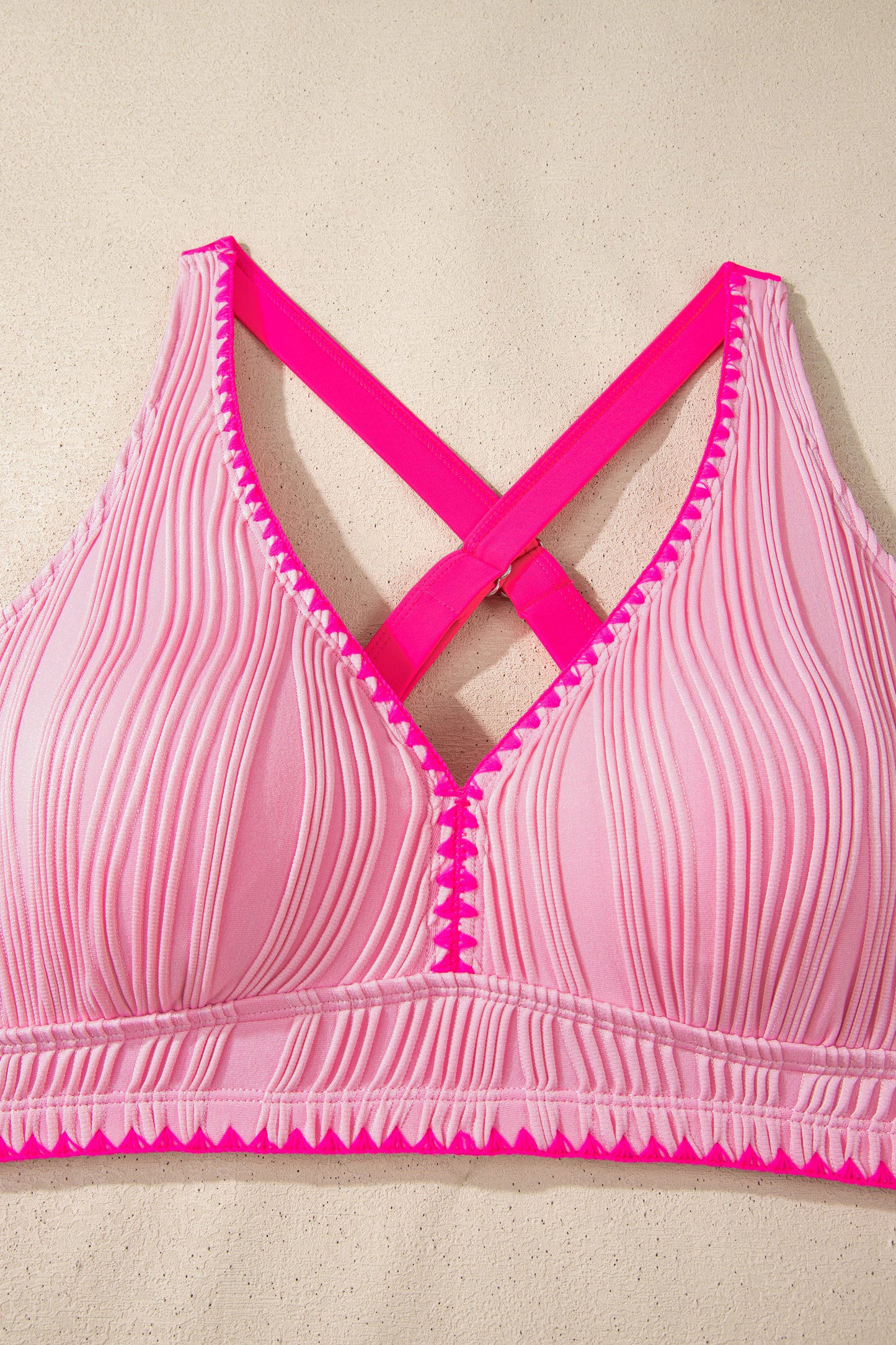High-Waisted Ribbed Bikini Set – Flattering Fit Swimwear