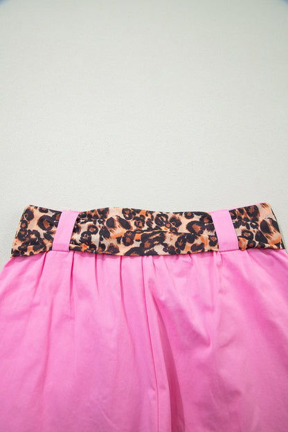 Leopard Tie Pleated Shorts – Casual Boutique Summer Bottoms