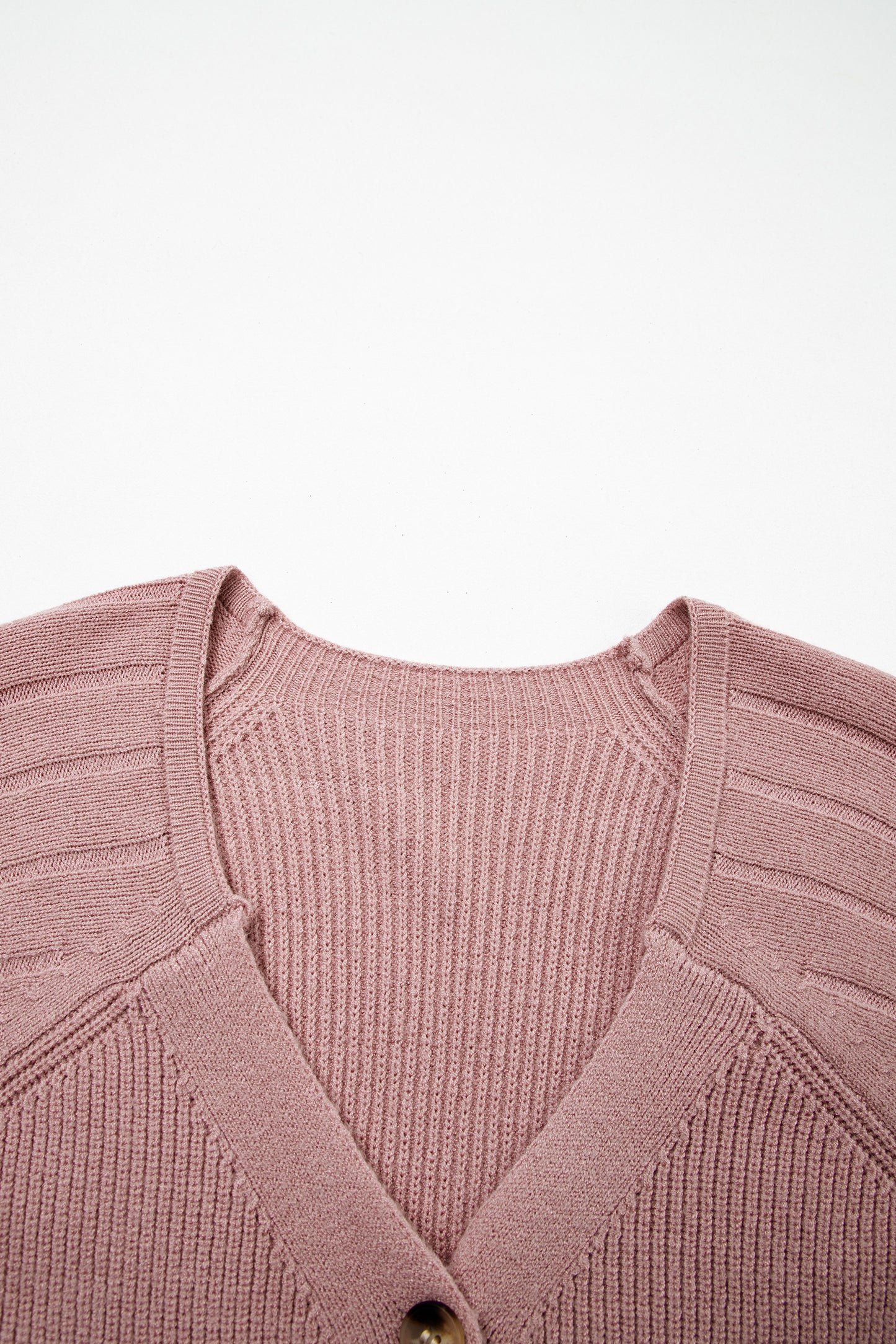 Ribbed Button Knit Cardigan
